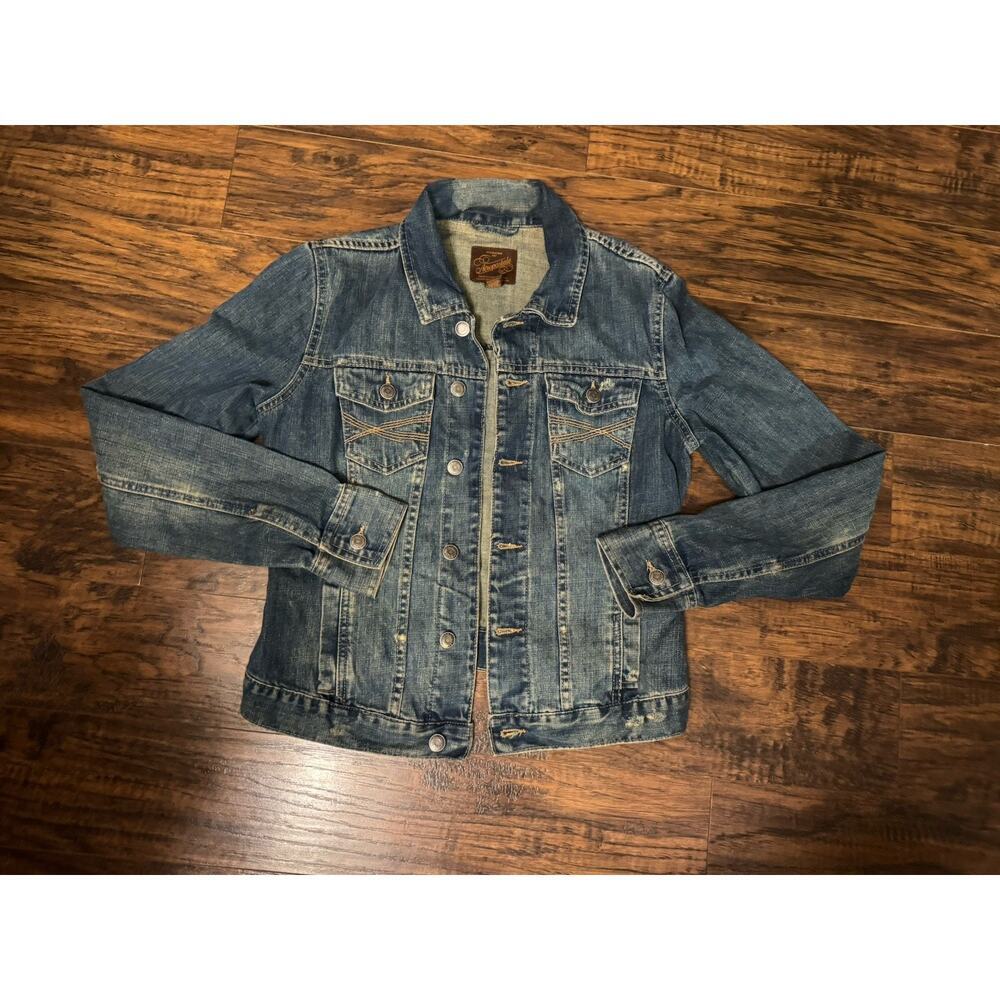 Aeropostale Jacket Womens Extra Medium Blue Denim Trucker Grunge 90s Y2K Preppy